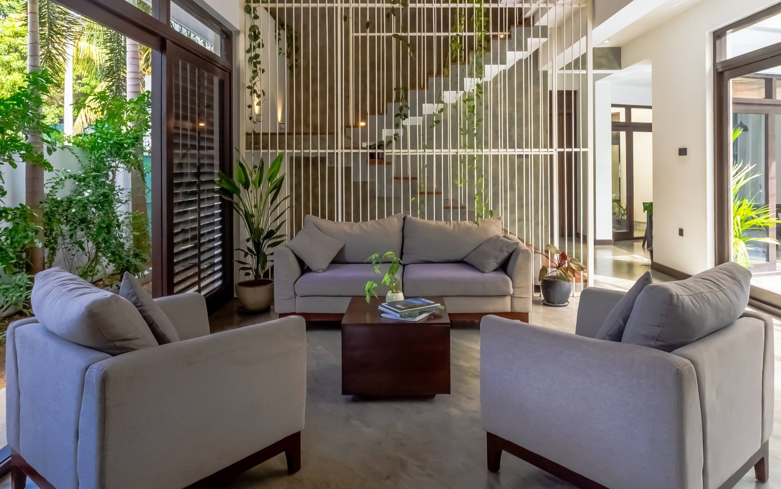 Contemporary residential building with clean lines